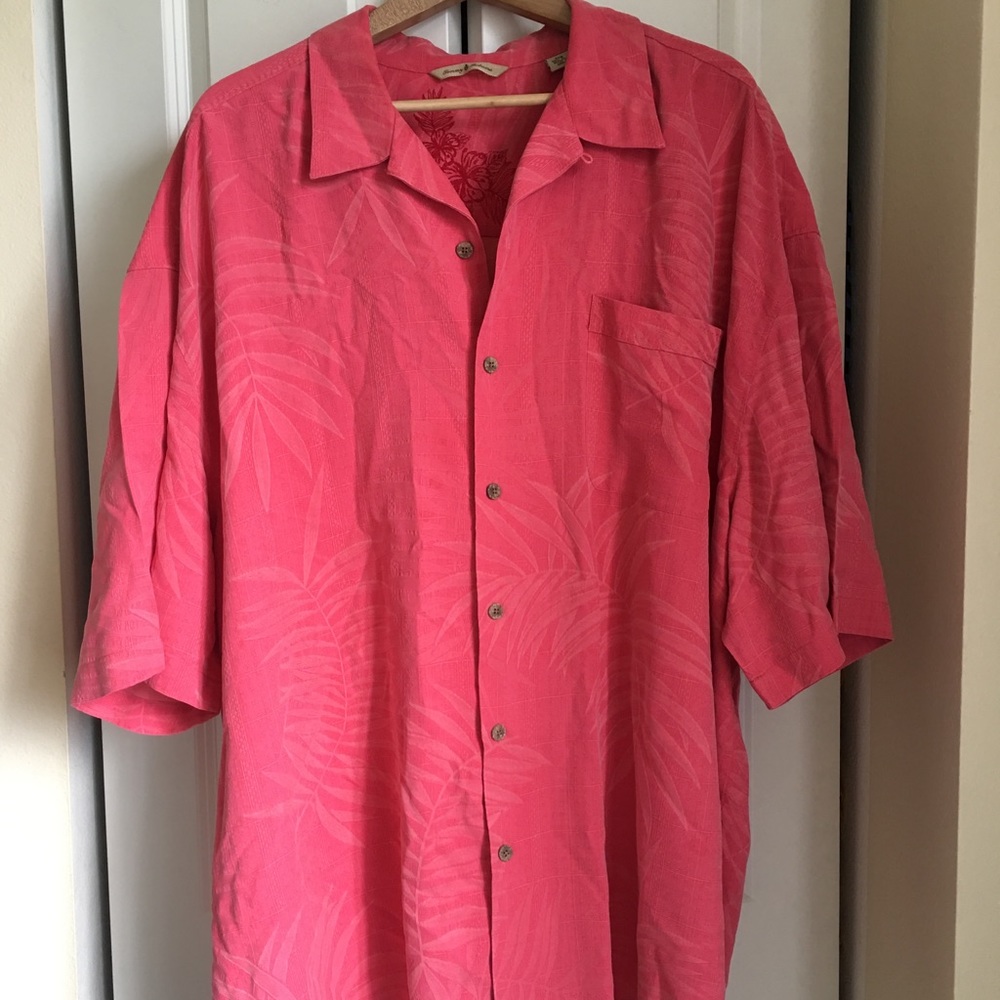 Tommy Bahama Men’s button down Salmon/Coral 3XB